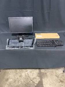 lot 2 image: Dell Monitor with Keyboard and Stand