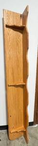 lot 11 image: Two Solid Wood Curved Edge Shelving Units