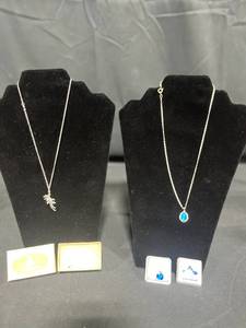 lot 158 image: Lot of Religious Themed Necklaces with Box - displays not included