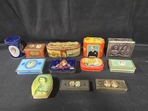 lot 190 image: Collection of Commemorative Royal Tins and Containers