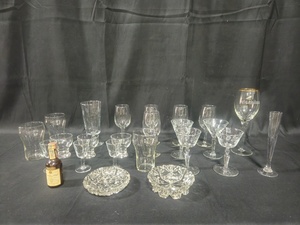 lot 99 image: Lot of Assorted Decorative Glassware and Miniature Liquor Bottle