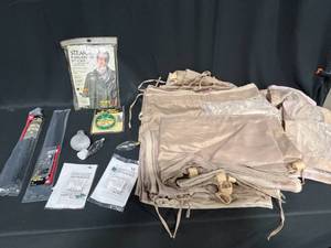lot 64 image: Stearns Raingard Poncho and Assorted Home Supplies Lot