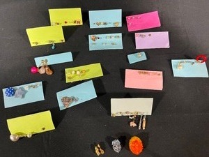 lot 249 image: Mismatched (Missing One per Pair) Assorted Decorative Earrings Lot