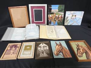 lot 261 image: Assorted Photo Frames, Albums, Souvenir Books, and Art Paintings Lot