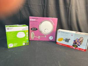 lot 354 image: Lot of 3 Wall Mounts and LED Light