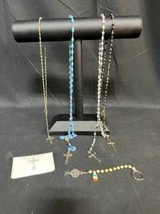 lot 378 image: Lot of Rosary Beads and Prayer Book - displays not included
