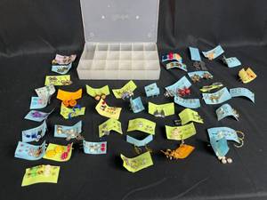 lot 269 image: Assorted Fashion Earrings Lot with Storage Organizer