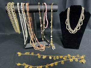 lot 273 image: Lot of Assorted Fashion Necklaces - displays not included
