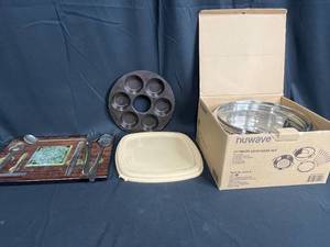 lot 282 image: Lot of Cookware Items Including Nuwave Ultimate Cookware Set, Regal Ware Pan, Baking Pan, and Utensils