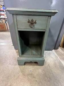 lot 301 image: Vintage Wooden Side Table with Drawer