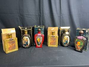 lot 302 image: Lot of 6 Empty Beams Choice Decanters with Original Boxes