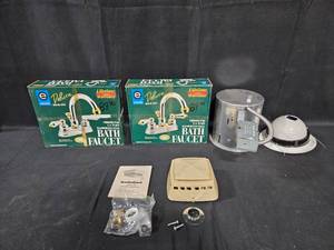 lot 309 image: Assorted Bathroom Fixtures Lot - Bath Faucets & SmokeGard Equipment