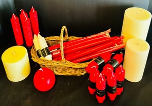 lot 122 image: Grouping of Beautiful Candles by Root, Timberline and More