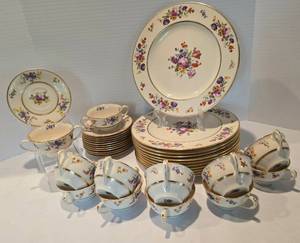 lot 51 image: Rare Coxon Belleek China Dinnerware Grouping