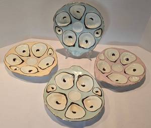 lot 64 image: Fabulous Vintage Oyster Plates