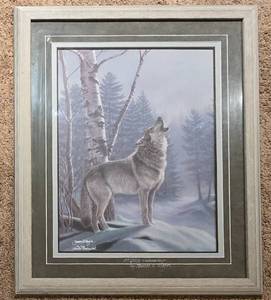 lot 70 image: Signed & Numbered James A. Megar Alpha Wolf Print