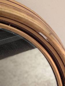 lot 229 image: Gold Painted Oval Wall Mirror