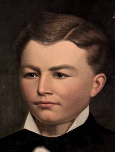 lot 230 image: Vintage Unframed Canvas Portrait Painting