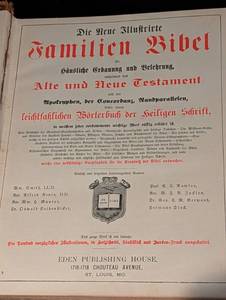 lot 196 image: Antique German Family Bible