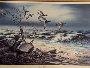 lot 176 image: Framed Bluebill Point Print by Terry Redlin