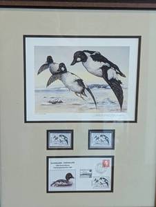 lot 142 image: Pair of Framed Duck Stamp Prints