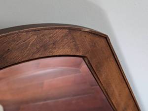 lot 150 image: Wood Wall Mirror with Shelf