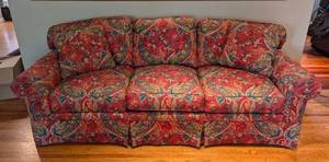 lot 15 image: Pretty Paisley Upholstered Sofa by Century