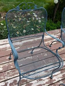 lot 14 image: Three Metal Patio Chairs