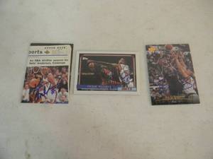 lot 17 image: NEW JERSEY NETS AUTOGRAPHED CARDS WITH COAs KENNY ANDERSON, ED OBANNON & JAYSON WILLIAMS - VERY NICE - GREAT CARDS - SEE PICTURES