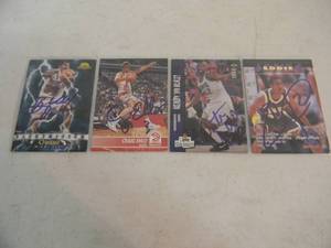 lot 22 image: AUTOGRAPHED CARDS WITH COAs HAWKS, CRAIG EHLO - KINGS WALT WILLIAMS - LAKERS EDDIE JONES & HEAT BILLY OWENS - VERY NICE - GREAT CARDS - SEE PICTURES