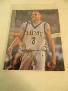 lot 30 image: OFFICIAL BASKETBALL RULES BOOK 1949-1950, 4 VINTAGE BASKETBALL SPORTS MAGAZINES, ALLEN IVERSON GEORGETOWN HOYAS 8 By 10 PHOTO & CARD COLLECTION - VERY NICE - GREAT BASKETBALL COLLECTION - SEE PICTURES
