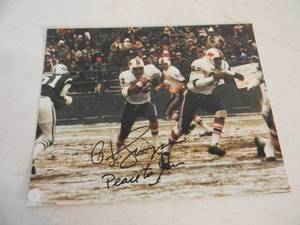 lot 35 image: O.J. SIMPSON SIGNED, Peace to you 8 By 10 PHOTO WITH COA - RARE FANTASTIC PIECE - LIKE NEW VERY NICE - SEE PICTURES