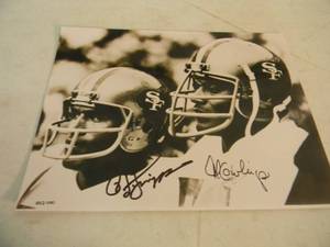 lot 36 image: O.J. SIMPSON & AL COWLINGS SIGNED -  8 By 10 PHOTO WITH COA - RARE #853 of 1000 FANTASTIC PIECE - LIKE NEW VERY NICE - SEE PICTURES