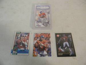 lot 46 image: DENVER BRONCOS JOHN ELWAY 1996 PINNACLE SUMMIT #13 NM-MNT 8.5 & 3 MORE ELWAY CARDS - VERY NICE - GREAT CARDS - SEE PICTURES