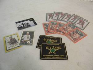 lot 61 image: 15 MINNESOTA WILD  NORTH STARS Cards with some vintage NORTH STARS SCHEDULES - NICE CONDITION - AWESOME COLLECTION - SEE PICTURES