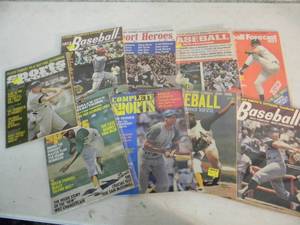 lot 76 image: 8 VINTAGE SPORTS MAGAZINES - MLB BASEBALL - NICE - GREAT COLLECTIBLES - SEE PICTURES