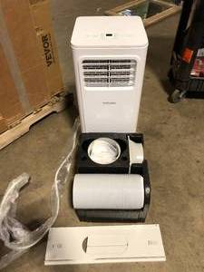 Vissani 5,000 BTU 115-Volt Portable Air Conditioner for 150 sq. ft. Rooms with Dehumidifier and Remote in White   Customer Returns See Pictures