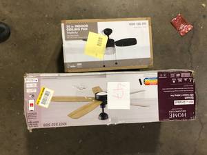 Lot of Assorted Ceiling Lighting Fans Various Models and Conditions Customer Returns See Pictures