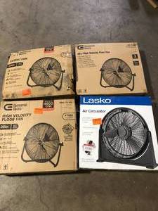 Lot of Assorted Floor Fans Various Models and Conditions    Customer Returns See Pictures