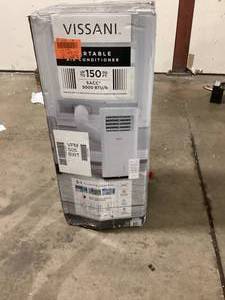 Vissani 5,000 BTU 115-Volt Portable Air Conditioner for 150 sq. ft. Rooms with Dehumidifier and Remote in White  Customer Returns See Pictures