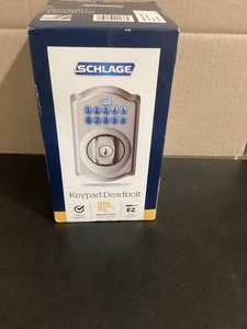 Schlage Camelot Satin Nickel Electronic Keypad Deadbolt Customer Returns See Pictures