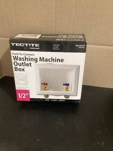 Tectite 12 in. Brass Push-to-Connect x 34 in. Male Hose Thread Washing Machine Outlet Box  Customer Returns See Pictures
