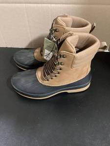 Mens Tan  Lace up Boots Size 7  Customer Returns See Pictures