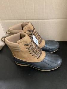 Mens Tan Lace up Boots Size 12 Customer Returns See Pictures