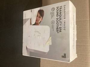 Sharper Image Tranquility Spa White Noise Sound Machine, 12 Soothing Nature Soundscapes for Baby Kids Adults, Portable Sleep Aid, Timer, Meditation Self Care, Stress & Anxiety Relief, Relaxation Gift  Customer Returns See Pictures