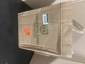 Heartland Mens Size 8 Brown Barnyard PVC Boot Customer Returns See Pictures
