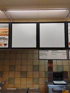 lot 64 image: MAGA LENS MENU DISPLAY SIGN WITH LIGHT