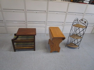 (2) End Tables & Corner Stand