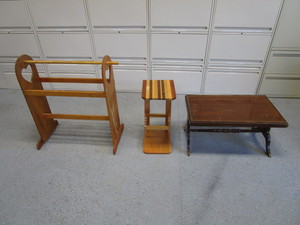Vintage Table Plant Stand, Shoe Rack