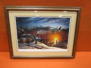Terry Redlin The Sharing Season Signed Open Edition 23x31
